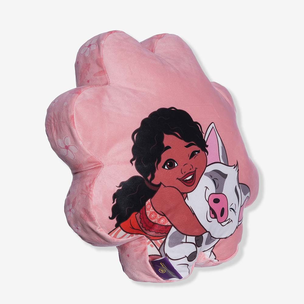 Detalhe do tecido aveludado da almofada da Moana 2