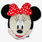 Almofada 2 em 1 da Minnie Mouse fechada, formato quadrado rosa