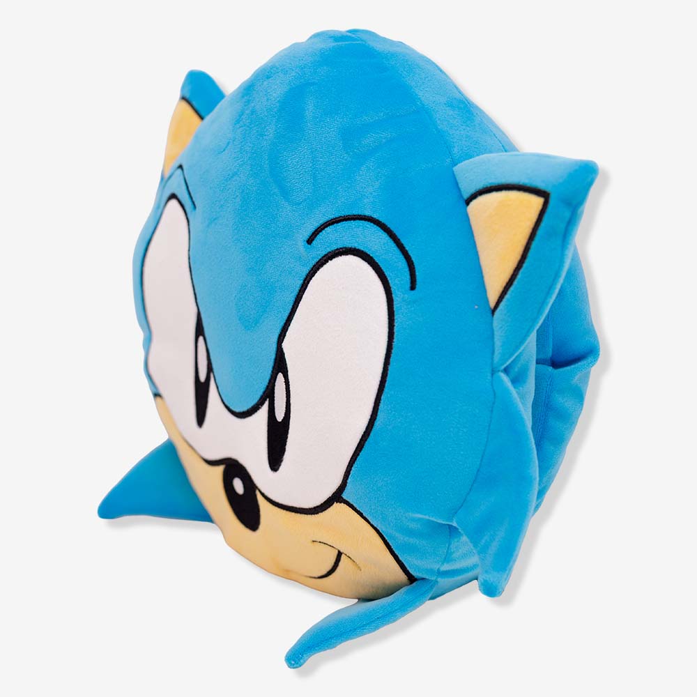 Almofada Huggy Sonic, vista lateral