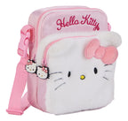 Bolsa transversal Hello Kitty em pelúcia, vista frontal