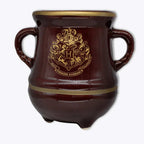 Caneca caldeirão Hogwarts dourada, vista lateral