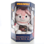 Coelho astronauta na caixa Space Family, vista frontal