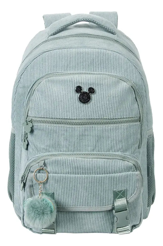Detalhe do bordado do Mickey na mochila