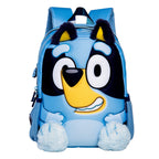 Mochila escolar da Bluey em formato 3D com orelhas de pelúcia, vista frontal