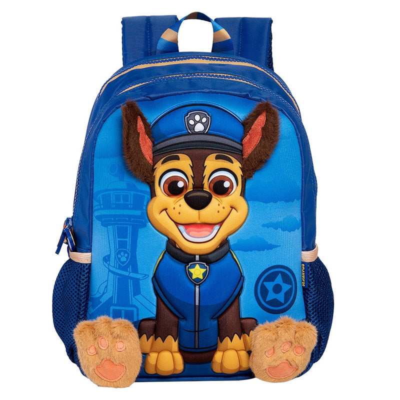 Mochila escolar do Chase da Patrulha Canina, vista frontal