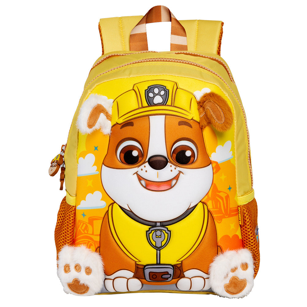 Mochila escolar do Rubble da Patrulha Canina, vista frontal