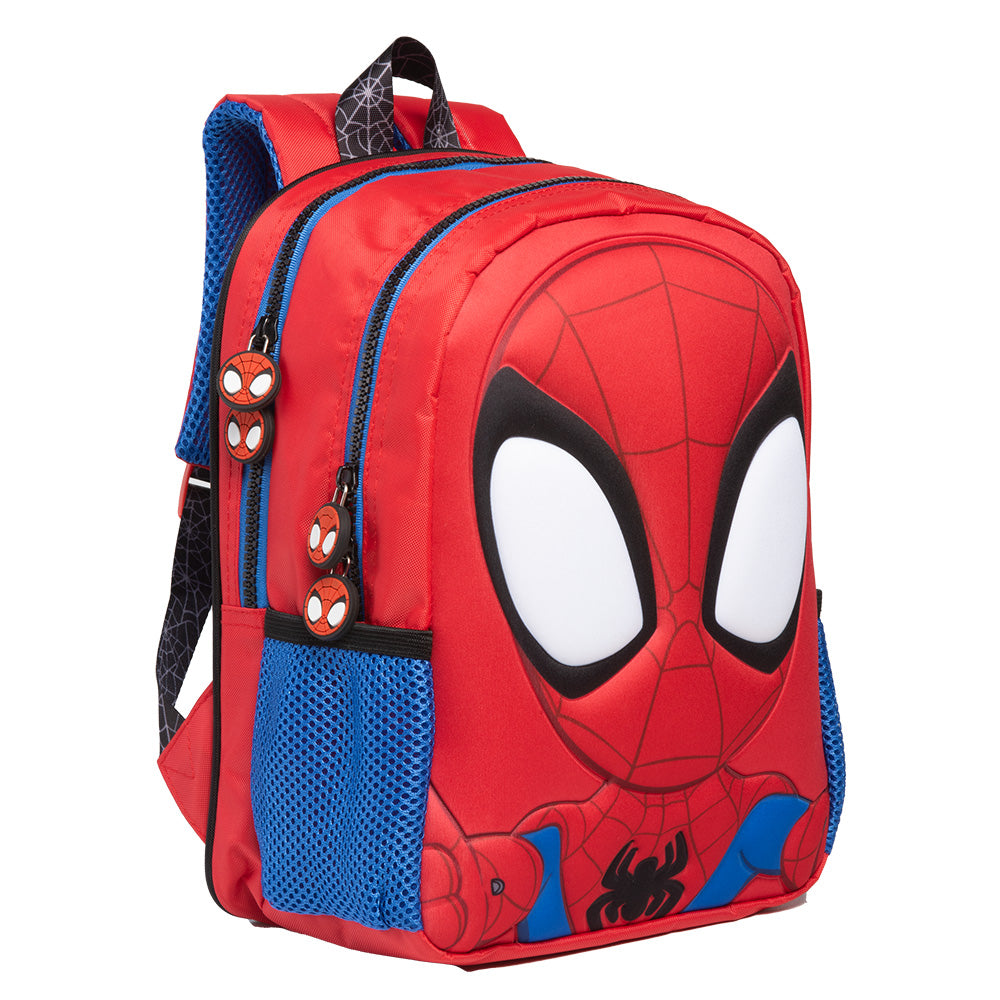 Mochila do Spidey vista de trás com as alças acolchoadas