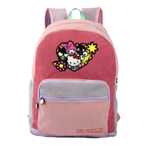 Mochila Hello Kitty em veludo cotelê, outro ângulo