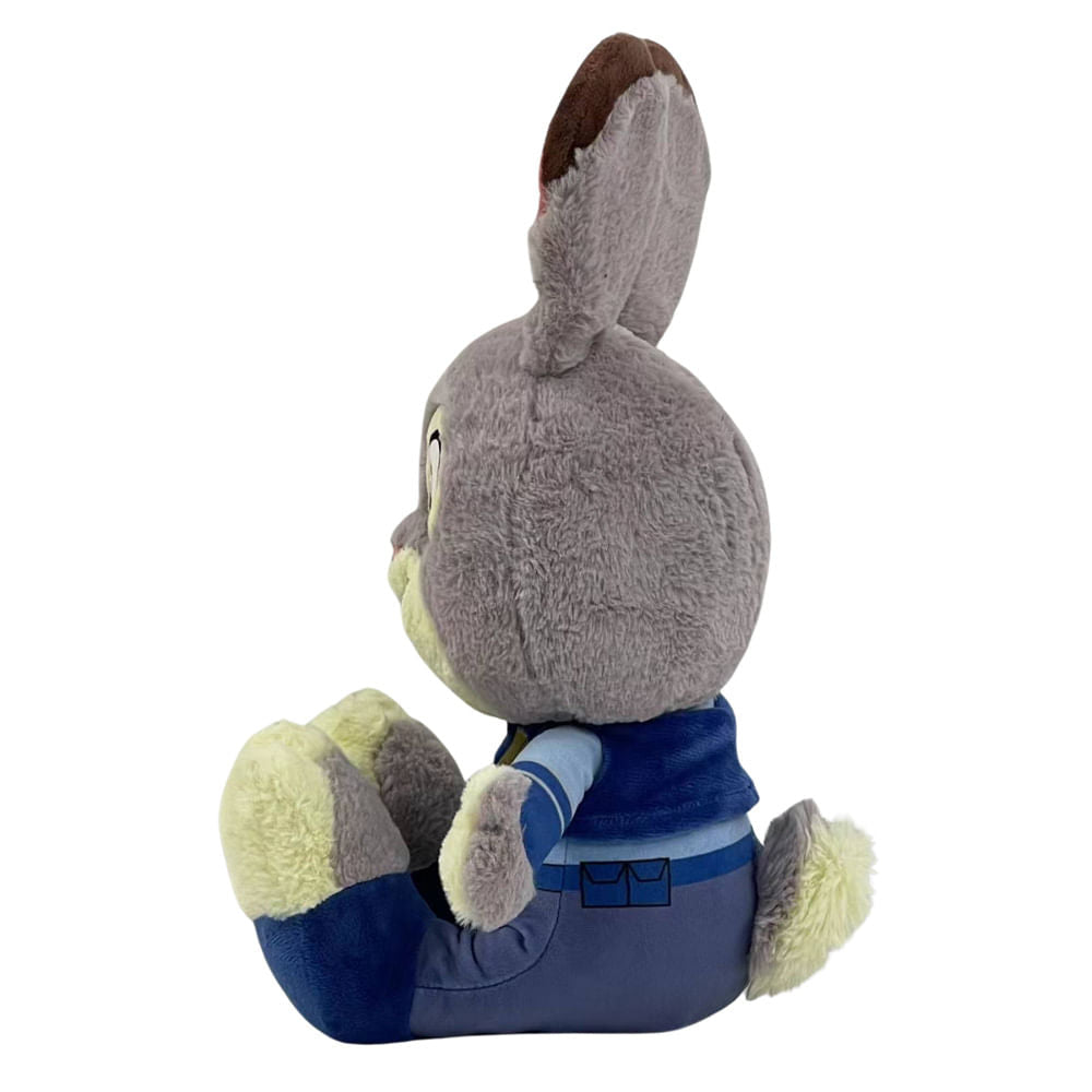 Pelúcia Judy Hopps, vista lateral com os pés grandes
