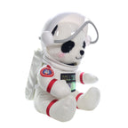 Urso astronauta panda, vista lateral com a mochila espacial